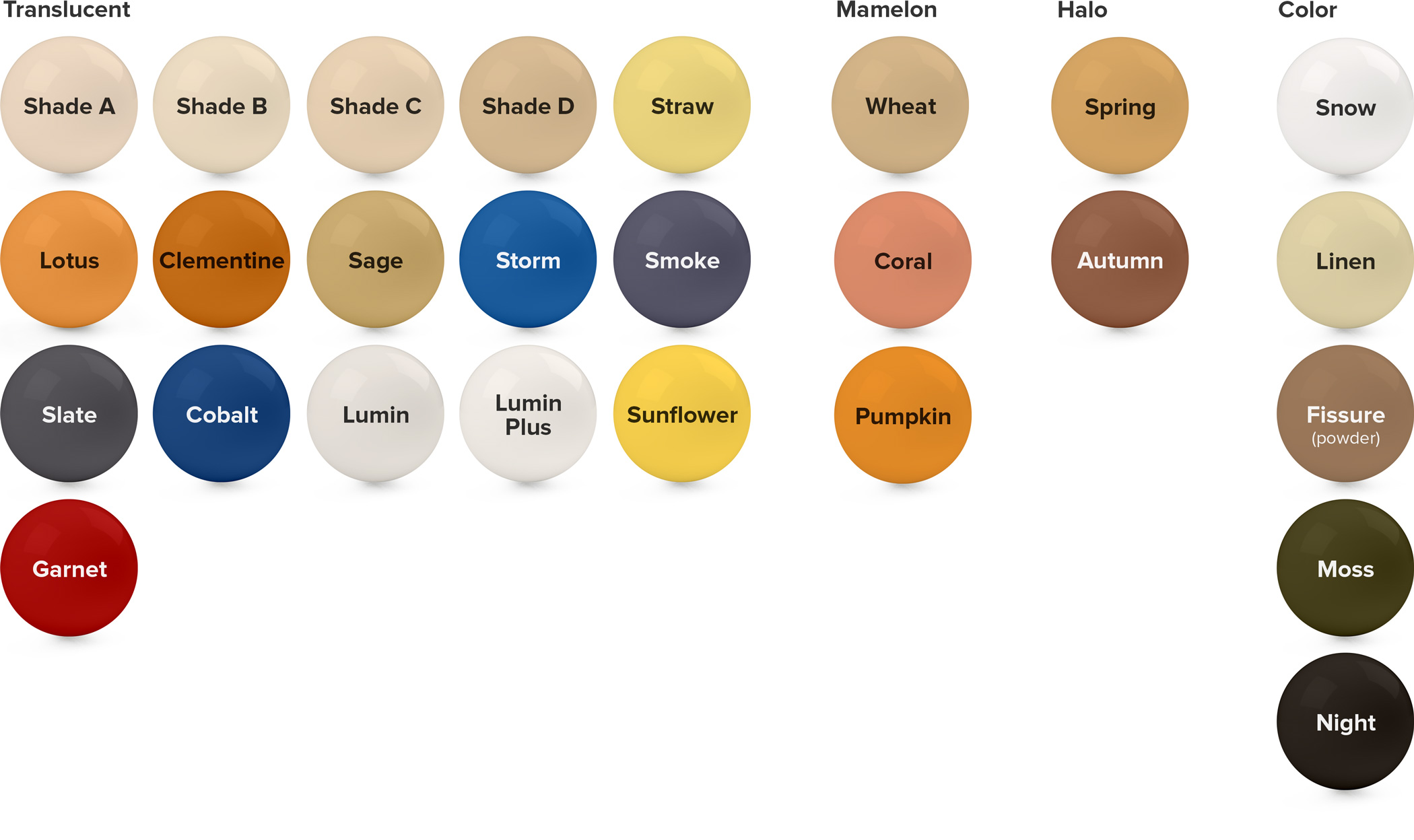 JB Nordic - MiYO Color swatches