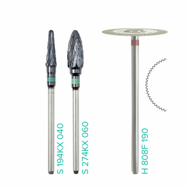 Hand piece tools PMMA-PEEK