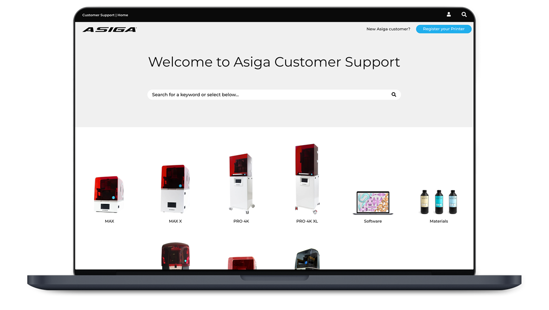 Asiga troubleshooting